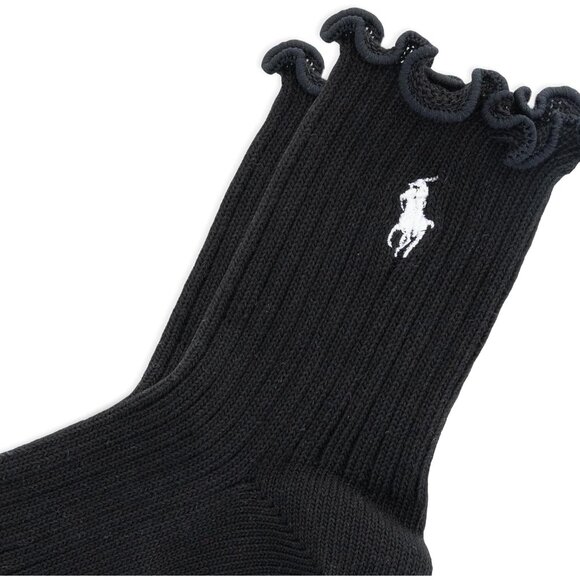 Women's Lettuce Edge Ankle Socks Cotton 1 Pair Soft Ribbed Elegant Comfort - Picture 2 of 7